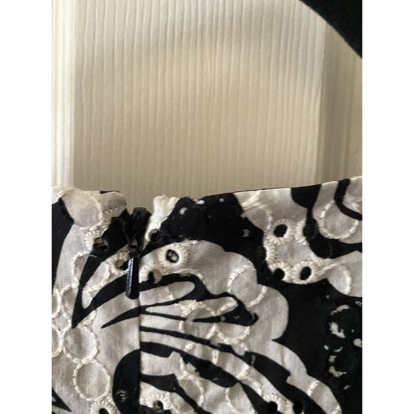 Anthropologie Tabitha Womens Lace Eyelet Overlay Sleeveless Sheath Mini Dress 6 - Picture 7 of 10